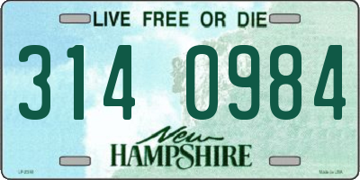 NH license plate 3140984