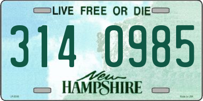 NH license plate 3140985