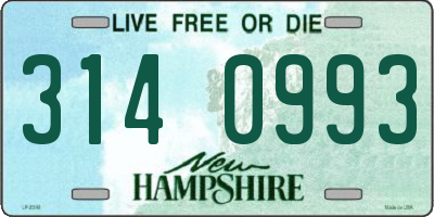 NH license plate 3140993