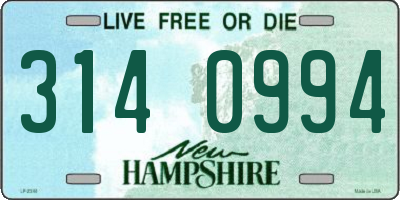 NH license plate 3140994