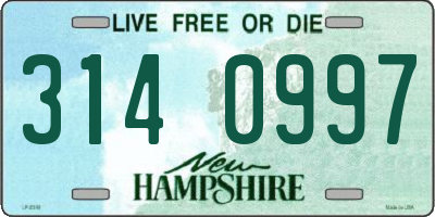 NH license plate 3140997