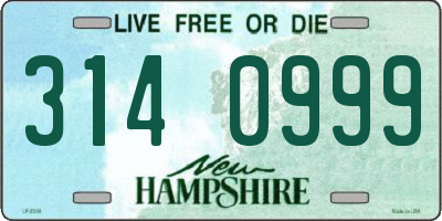 NH license plate 3140999
