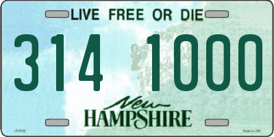 NH license plate 3141000