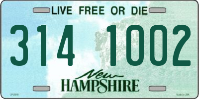 NH license plate 3141002