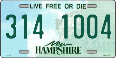 NH license plate 3141004