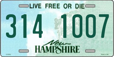 NH license plate 3141007