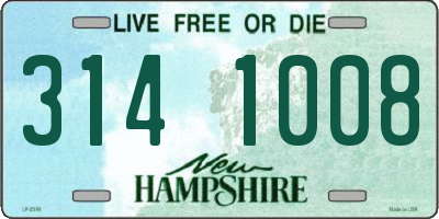 NH license plate 3141008