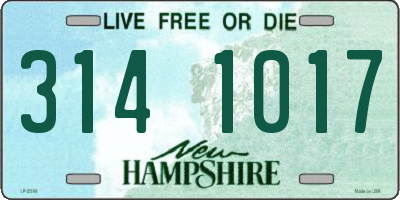 NH license plate 3141017