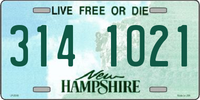 NH license plate 3141021