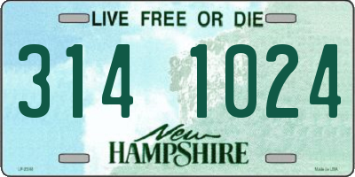 NH license plate 3141024