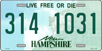 NH license plate 3141031