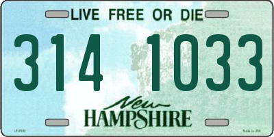 NH license plate 3141033