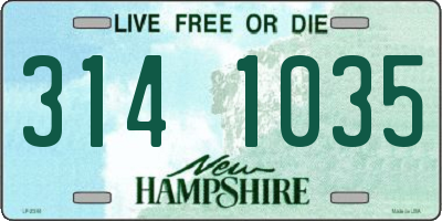 NH license plate 3141035
