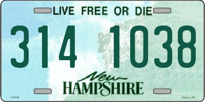NH license plate 3141038