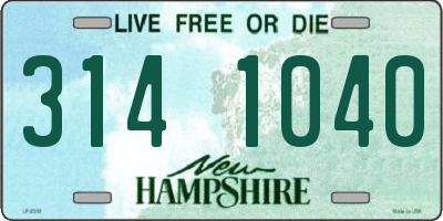 NH license plate 3141040
