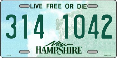 NH license plate 3141042