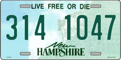 NH license plate 3141047