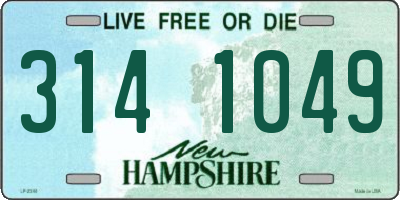 NH license plate 3141049