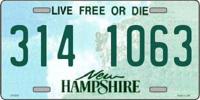 NH license plate 3141063