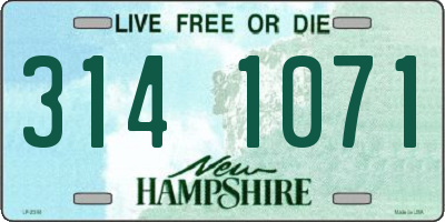 NH license plate 3141071