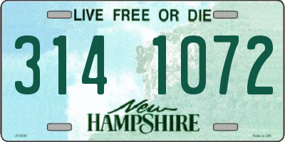NH license plate 3141072
