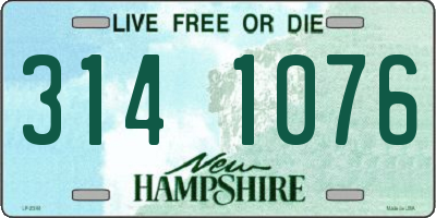 NH license plate 3141076