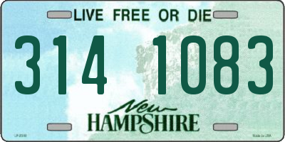 NH license plate 3141083