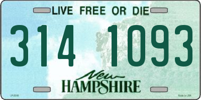 NH license plate 3141093