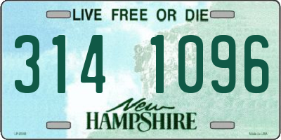 NH license plate 3141096
