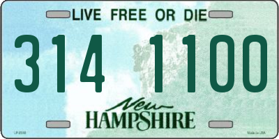 NH license plate 3141100