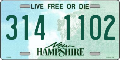 NH license plate 3141102