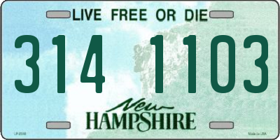 NH license plate 3141103
