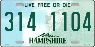 NH license plate 3141104