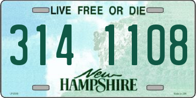 NH license plate 3141108