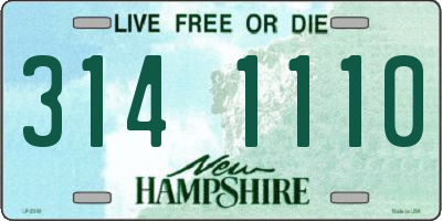 NH license plate 3141110