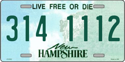 NH license plate 3141112