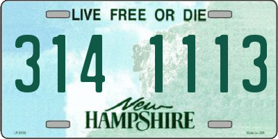 NH license plate 3141113