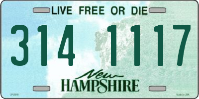 NH license plate 3141117