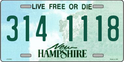 NH license plate 3141118