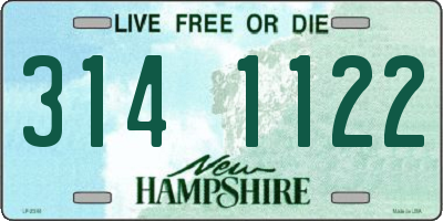 NH license plate 3141122