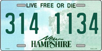 NH license plate 3141134