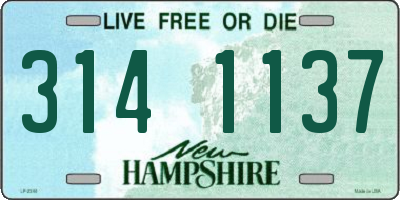 NH license plate 3141137