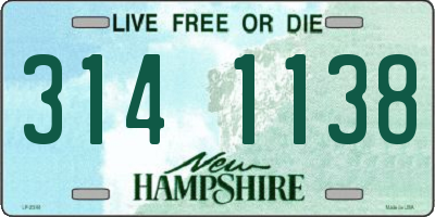 NH license plate 3141138