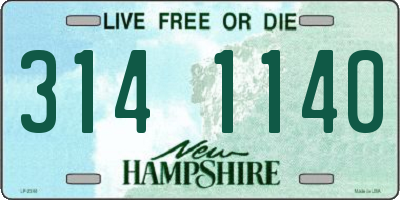NH license plate 3141140
