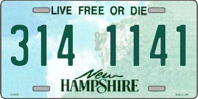 NH license plate 3141141