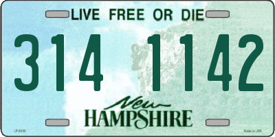 NH license plate 3141142