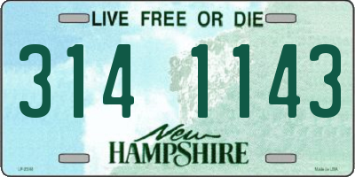 NH license plate 3141143
