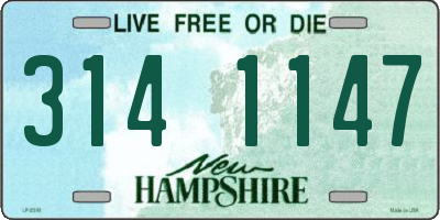 NH license plate 3141147