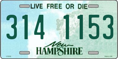 NH license plate 3141153