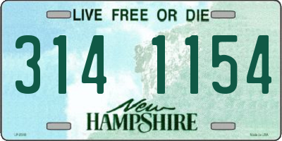 NH license plate 3141154